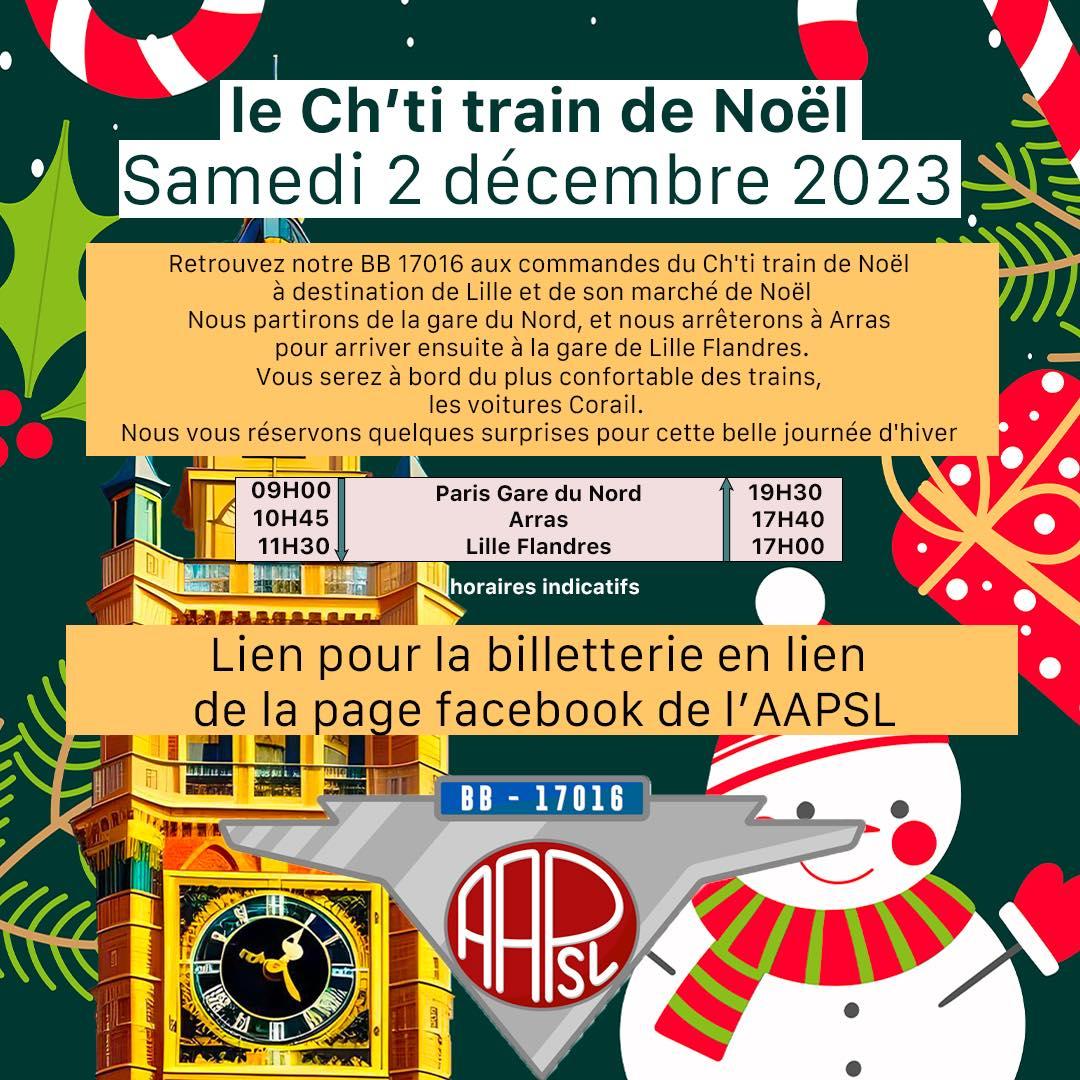 Infos ch ti train de noel aapsl samedi 2 decembre 2023