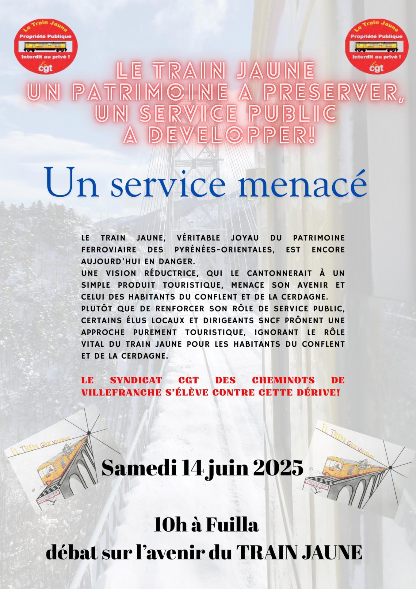 Texte cheminots cgt vvb fete 115 ans train jaune fuilla 14 juin 2025