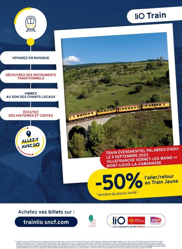 Visuel lio reductions train jaune palabres d aqui pnrpc 9 septembre 2023