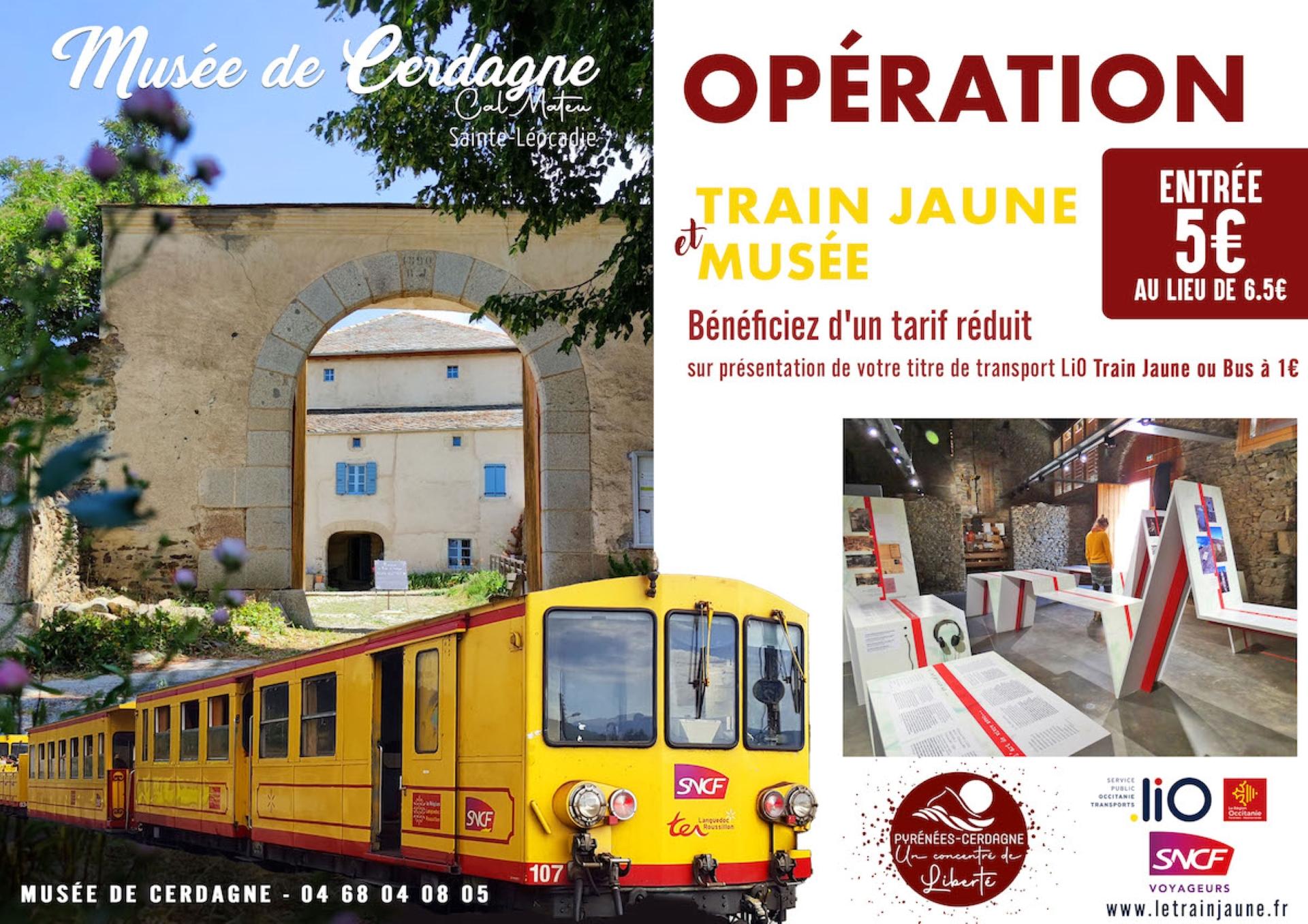 Visuel partenariat train jaune et musee de cerdagne cal mateu sainte leocadie